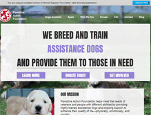 Tablet Screenshot of pawsitiveaction.org